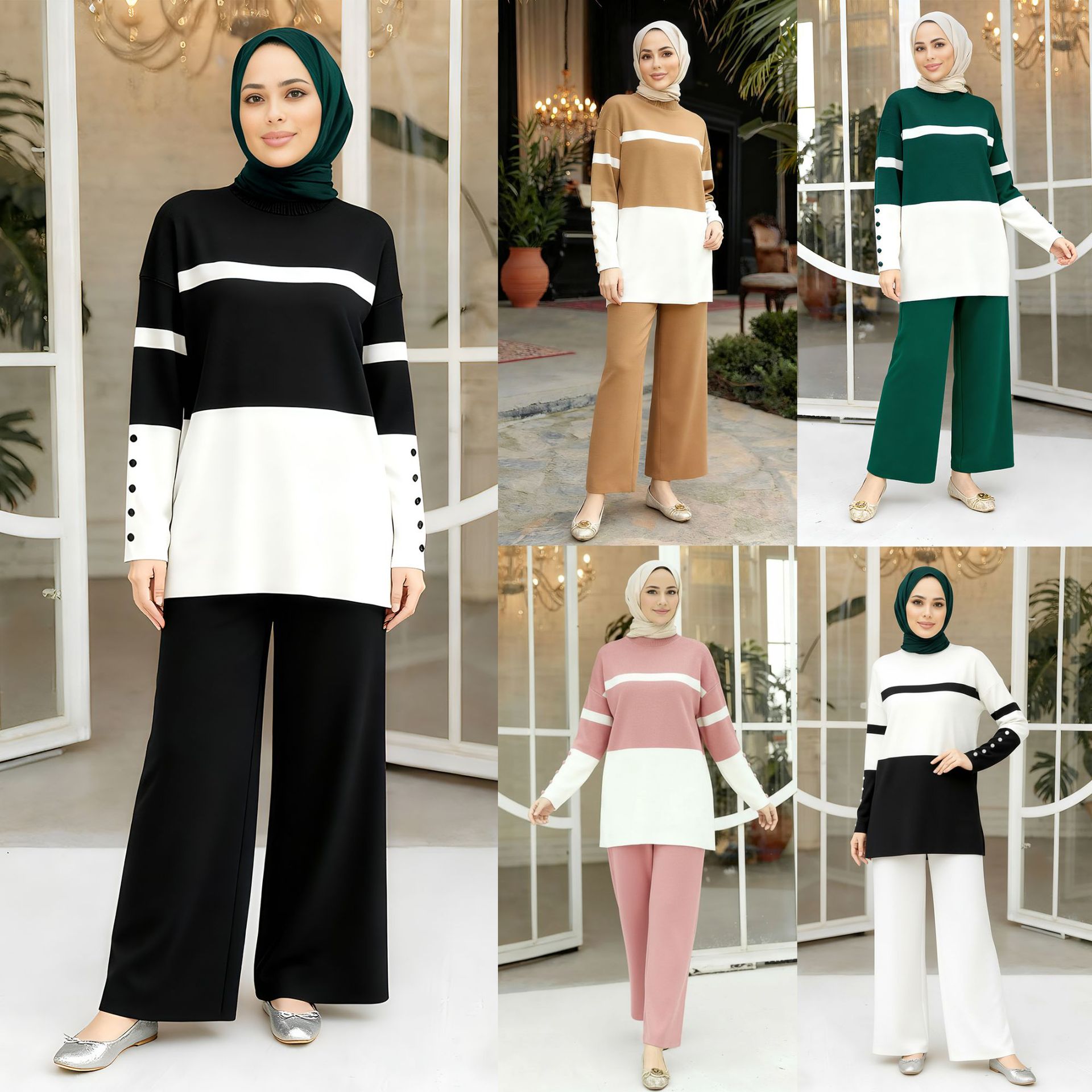 Jalabiya Women Arabic - Conjunto de Suéter de Malha para