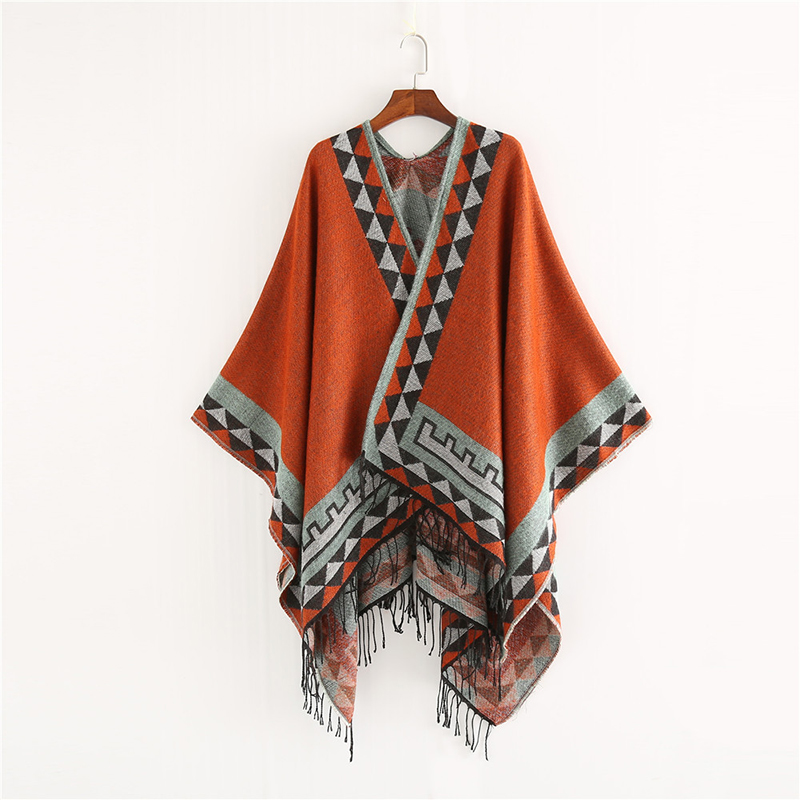 Ethnic Fashion India - Estilo indiano moda geométrica borla pashmina