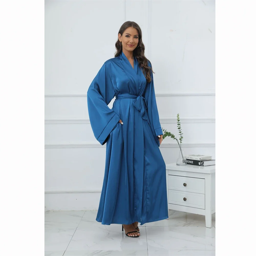 Vestido Maxi Abaya Kimono Aber - Jalabiya Women Arabic avaliação e preço