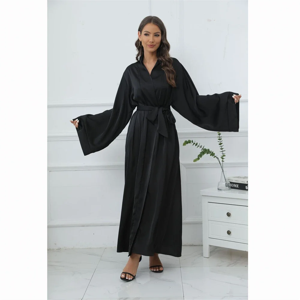 Vestido Maxi Abaya Kimono Aber - Jalabiya Women Arabic avaliação e preço