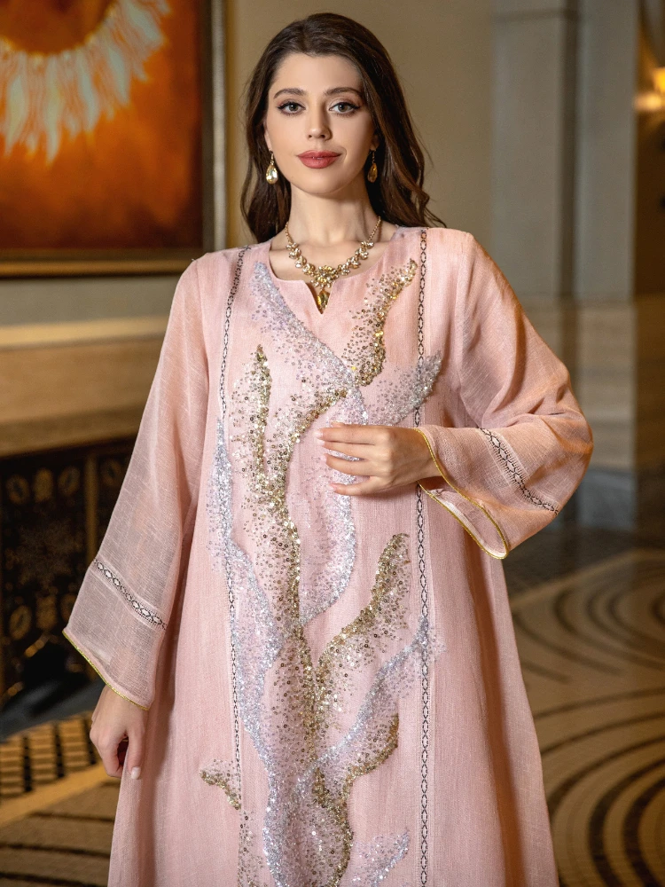 Eid muçulmano vestido de festa - Jalabiya Women Arabic avaliação e preço