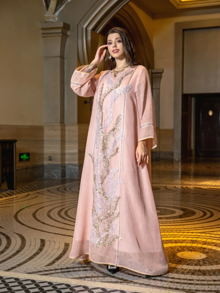 Eid muçulmano vestido de festa - Jalabiya Women Arabic avaliação e preço
