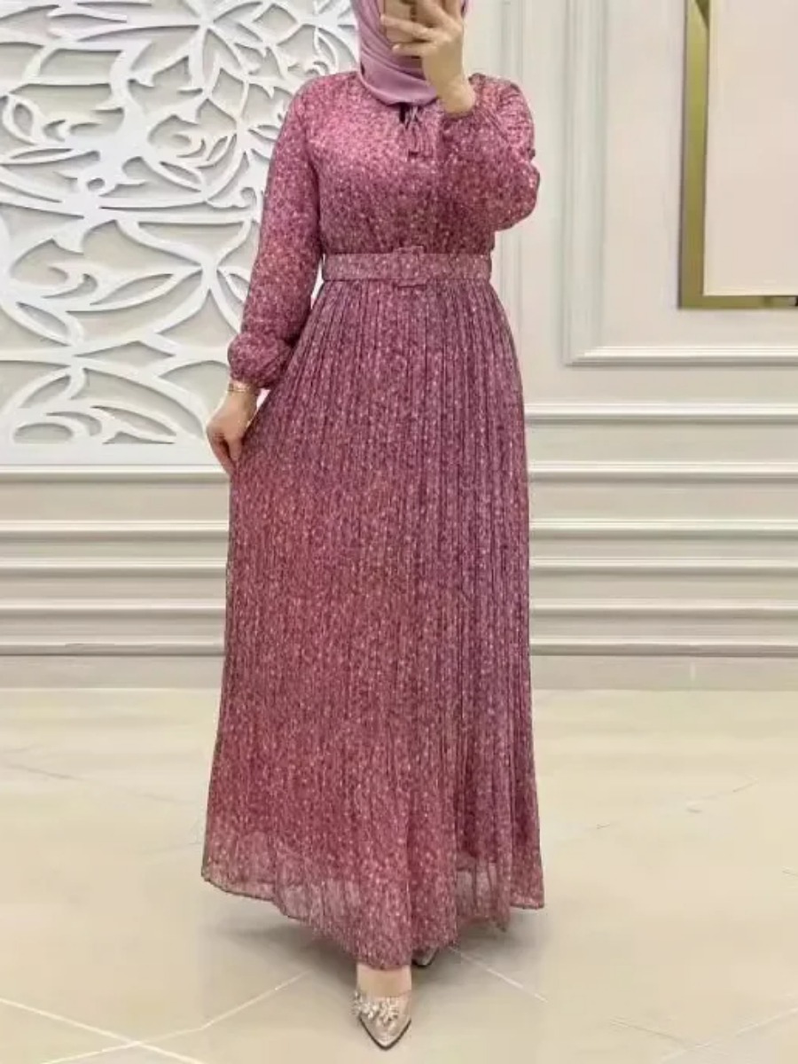 Vestido longo estampado muçulm - Jalabiya Women Arabic avaliação e preço